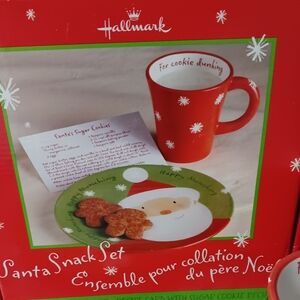 Vintage Hallmark Santa snack set